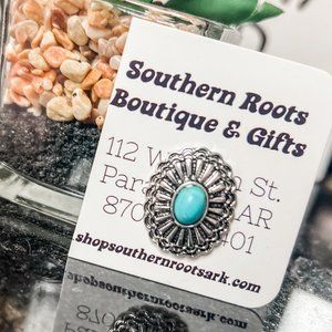 NEW Silver Turquoise Concho Hat Pin